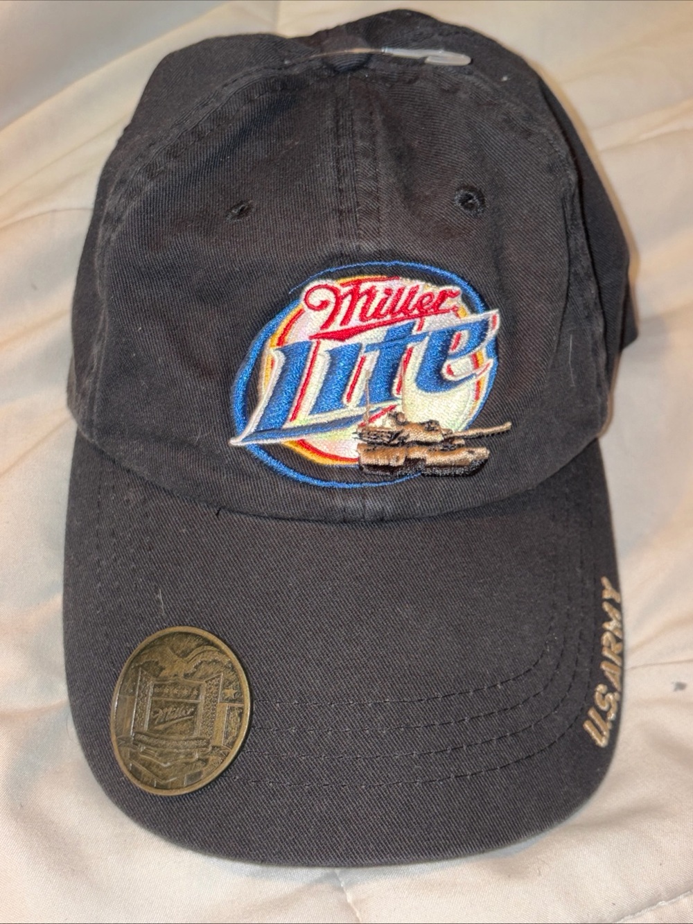 Black Embroidered Baseball Cap